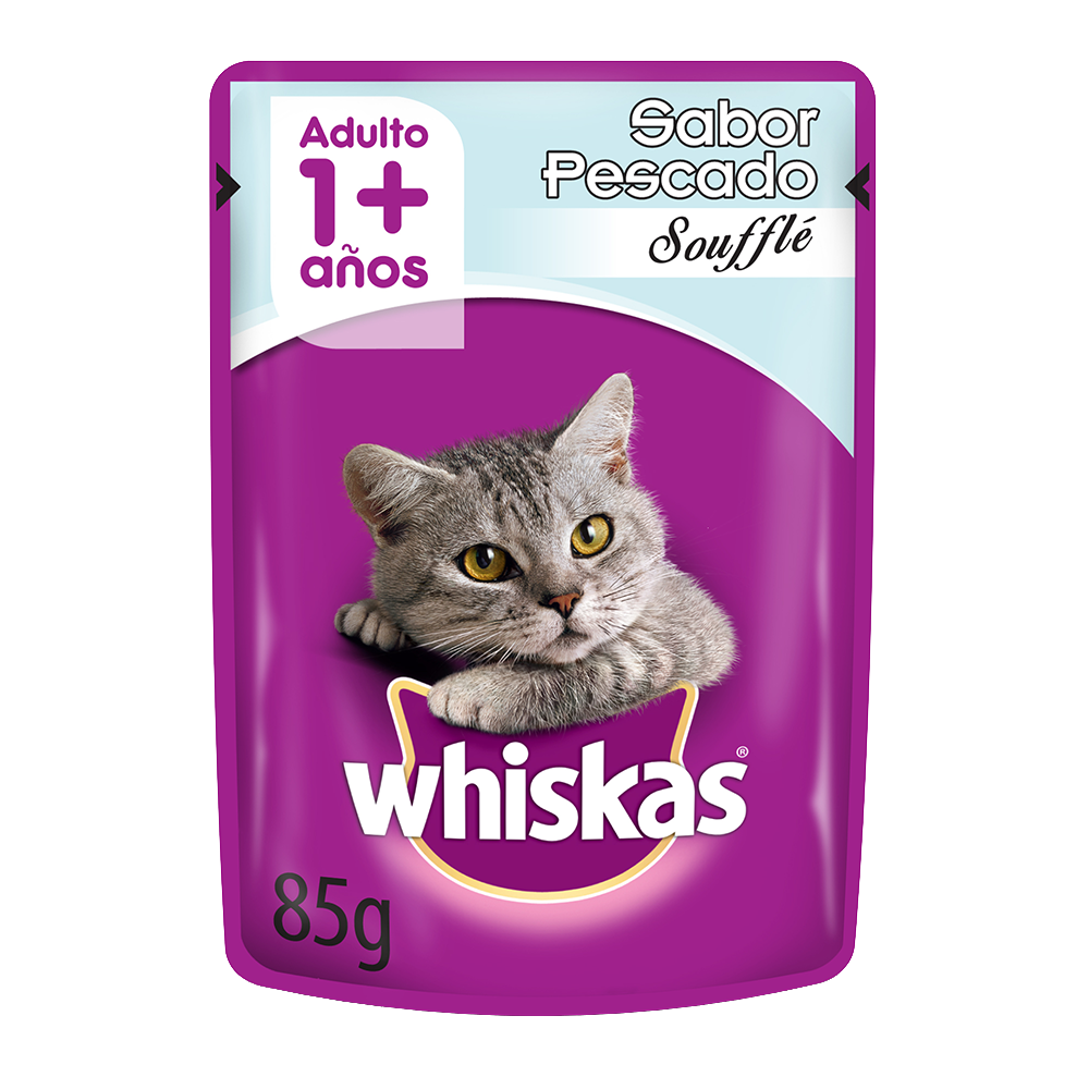 Whiskas Sobrecito Para Gatos Pescado en Soufflé - 1