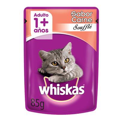 Whiskas Sobrecito Para Gatos Carne en Soufflé